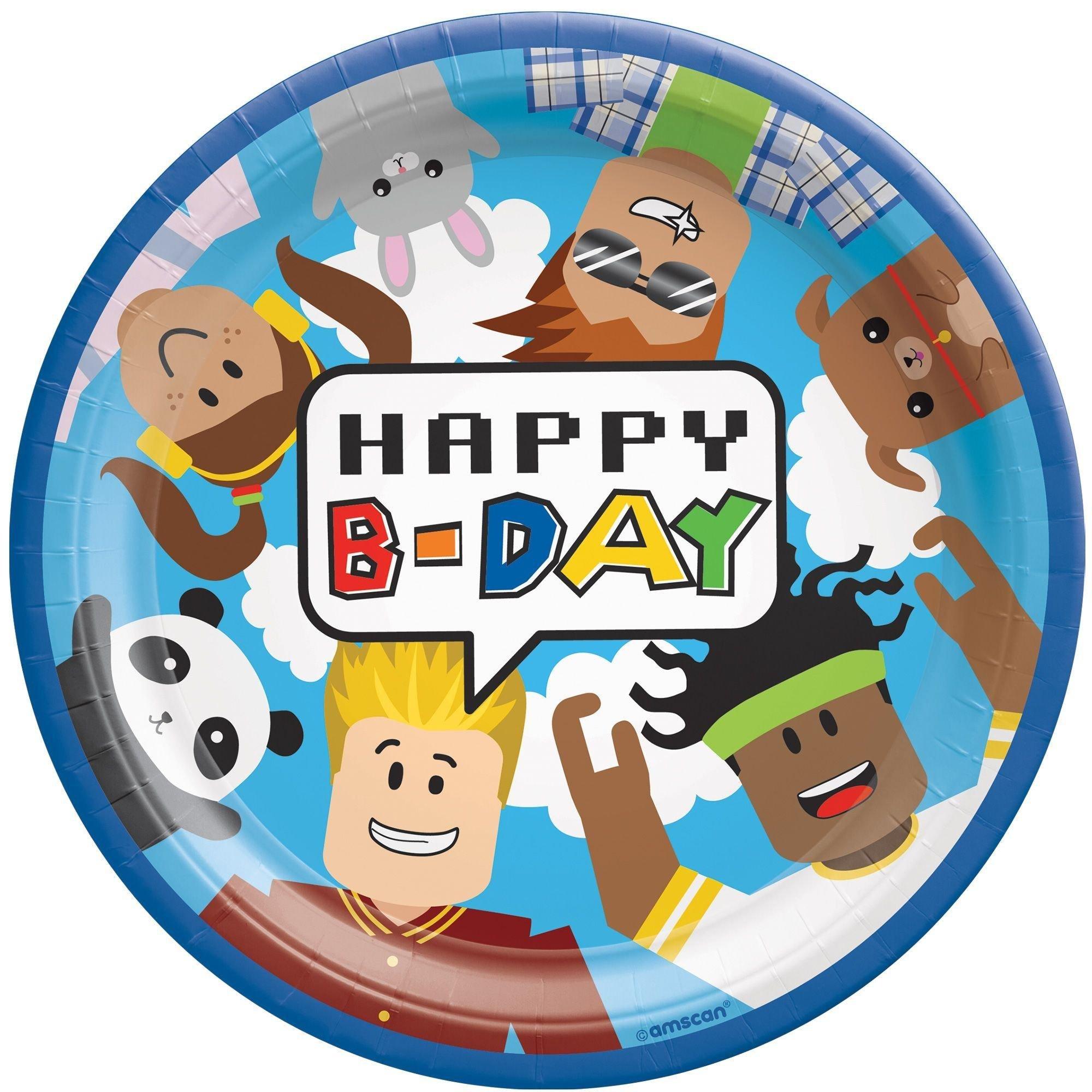 Party Town Birthday Party Supplies Pack for 8 Guests - Kit Includes Plates, Napkins, Table Cover, Candle, Banner, Themed Latex Balloons & Favor Cup